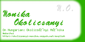 monika okolicsanyi business card